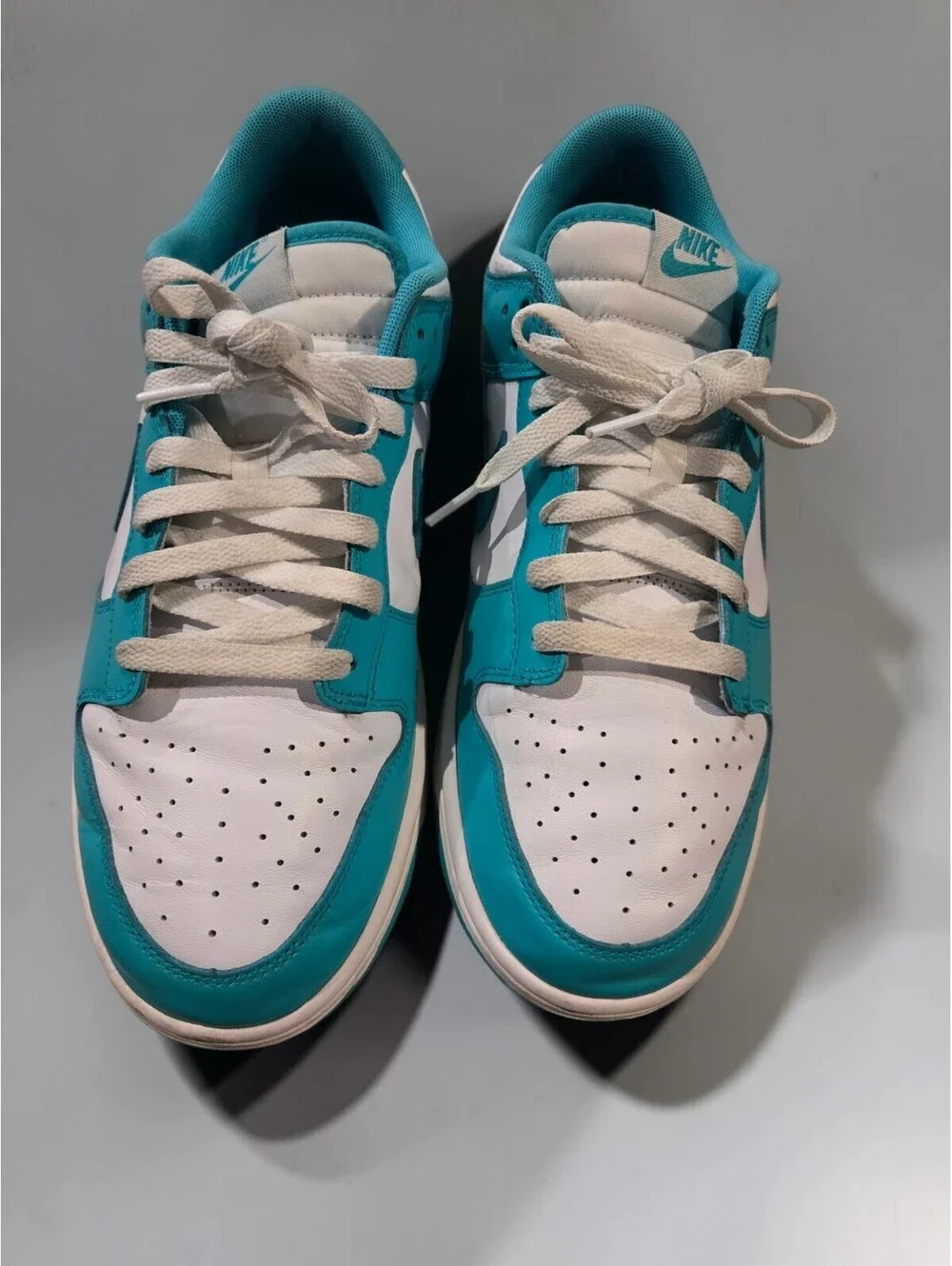 Nike Dunk Low Clear Jade DV0833-101 Men's 10.5 White Teal Preowned
